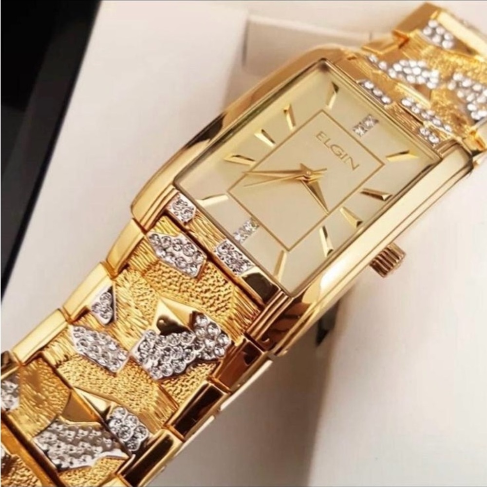 Men’s Elgin FG16001GTST gold plated watch